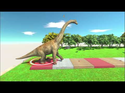 Land Mines Vs herbivore dinosaur | ARBS (Animal Revolt Battle Simulator)