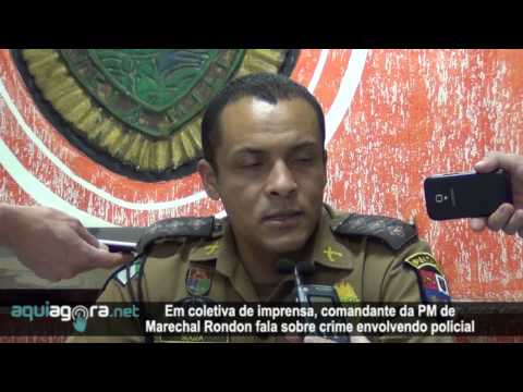 AquiAgora.net - Em coletiva de imprensa, comandante da PM de Marechal Rondon fala sobre crime envolv