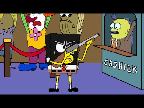 Spongebob robbing a bank (10th ANNIVERSARY REMASTERED)
