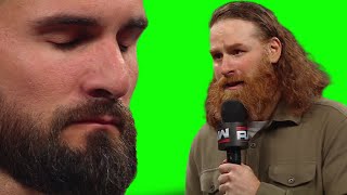 Sami Zayn "this is me telling you to go to hell" green screen