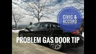 Honda Civic & Accord Capless Gas Door Problem TIP / FIX 2016 2017 2018 2019 2020 2021