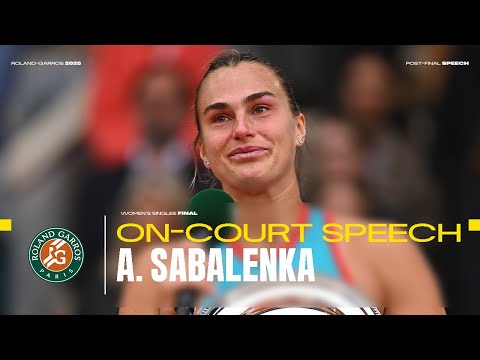 Sabalenka post-final speech | Roland-Garros 2025