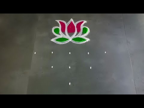 margazhi special amazing simple flower kolam/#newyearrangoli/margazhicolorrangoli/gokulramyakolangal