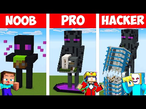 EPIC Minecraft BUILD OFF: NOOB vs PRO vs HACKER
