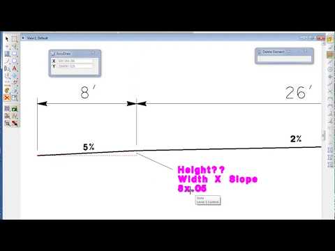 Drawing a Cross Section using AccuDraw and the Popup Calculator