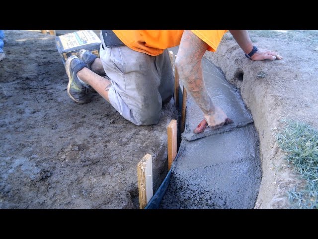 DIY Koi Pond Construction | Finishing & Pouring Concrete - Part 6