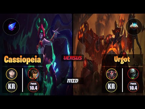 CuVee CASSIOPEIA (Mid) [Phase Rush] VS URGOT - Grandmaster KR Patch 10.4