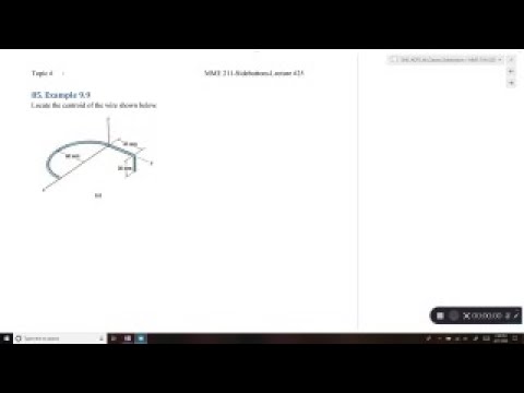 MME 211-L25-#85 Example 9.9 Centroid of a Line