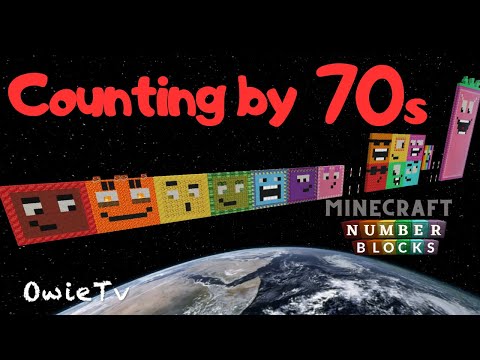 Counting by 70s Song Numberblocks Minecraft | Skip Counting by 70 | Math Songs for Kids