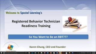 RBT Readiness-registered behavior technician Readiness Training