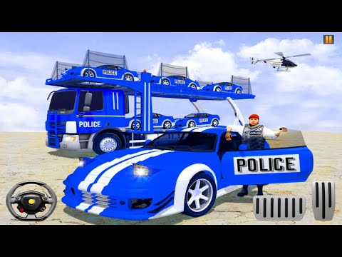 US Police Car Offroad Transport Truck - Offroad Police Car Truck Transport  - Android Gameplay