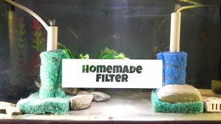 How to make sponge filter for aquarium | homemade filter | DIY