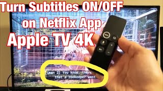 Apple TV 4K: How to Turn ON/OFF Subtitles (CC) on Netflix App