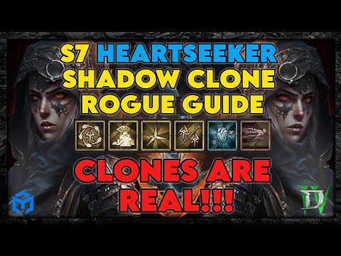 NEW! Season 7 Heartseeker Shadow Clone Rogue build guide. Blast with INSANE speed! Diablo 4