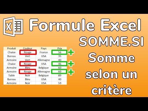 Excel Formule SOMME.SI - Faire une Somme selon un critère