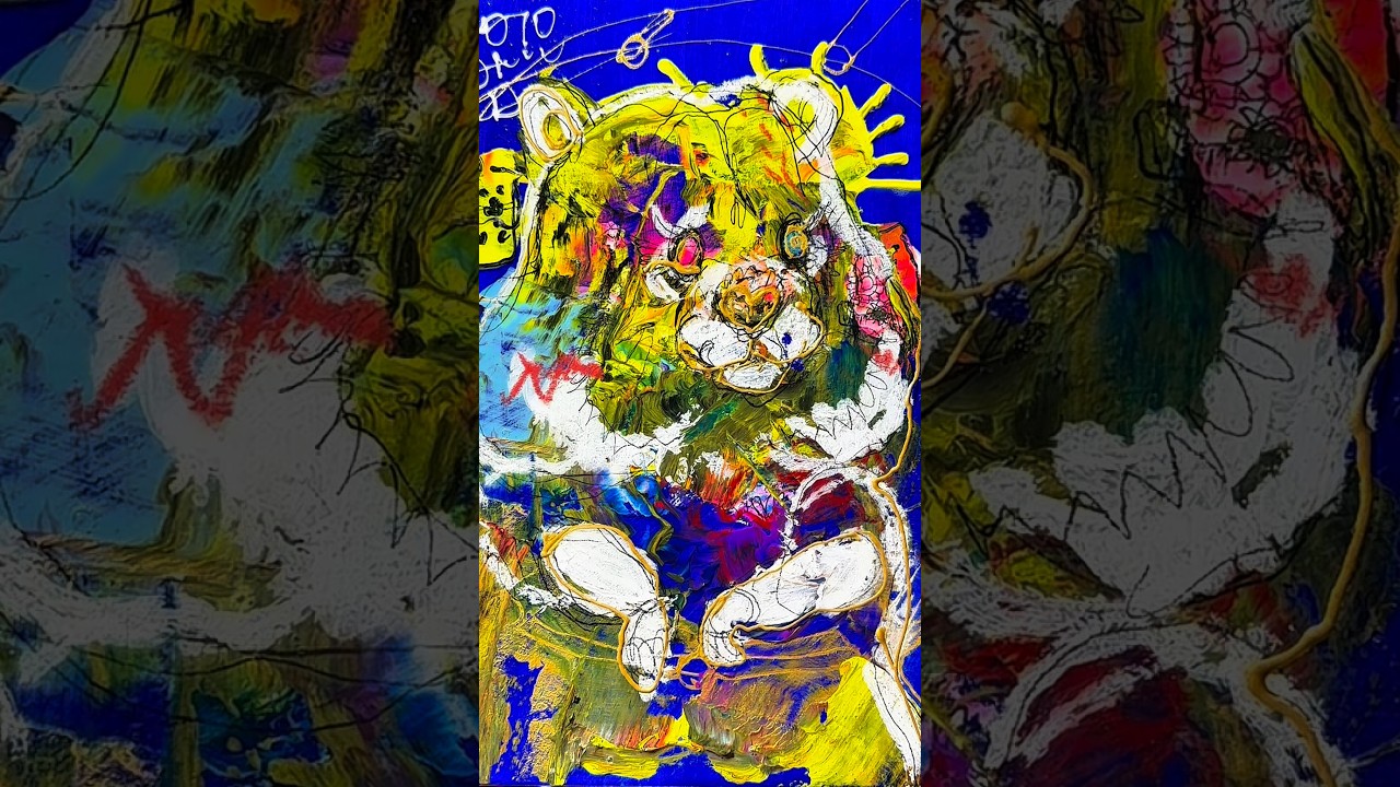 世界って、そんなハムスターで回ってるのかもしれない。#物語のある絵画title：プレッシャーが怖いハムスター