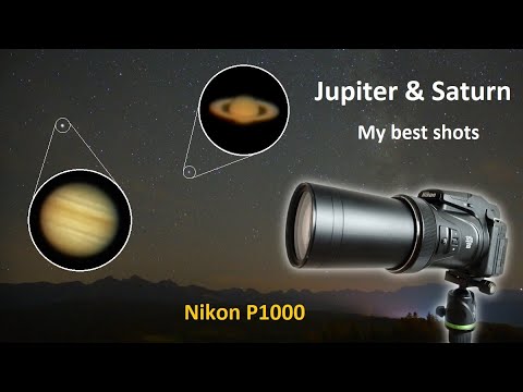 Jupiter & Saturn - August 2021 - Beste Zeit, um sie dieses Jahr zu sehen! Superzoom der Nikon P1000!