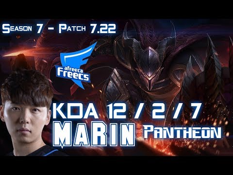 AFs MaRin PANTHEON vs AKALI Top - Patch 7.22 KR Ranked