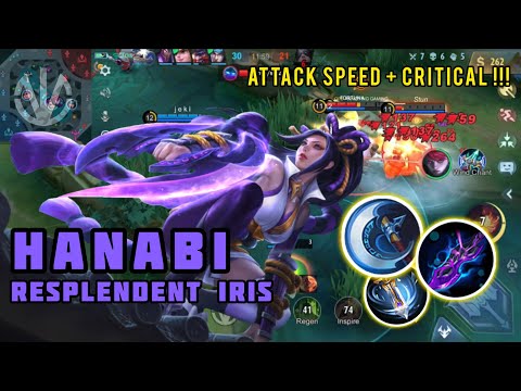 Gameplay Hanabi Build Attack Speed + Critical Damage - Build Top Global Hanabi - MLBB