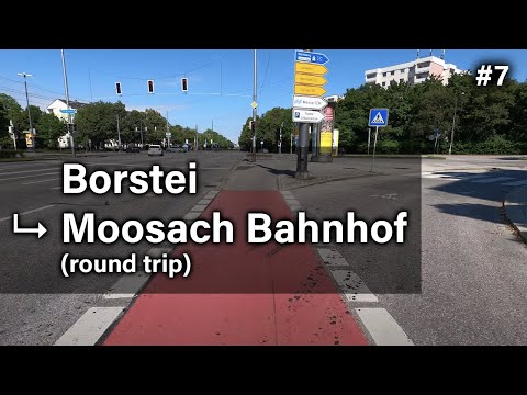 ⁴ᴷ³⁰🚲 Cycling in Munich: Borstei to Moosach Bahnhof (round trip) — #7 — (July 18, 2020)
