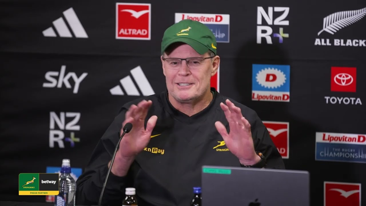 Springbok media conference with Rassie Erasmus and Jesse Kriel