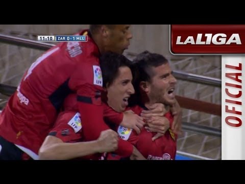 Gol de Hemed (0-1) en el Real Zaragoza - RCD Mallorca - HD