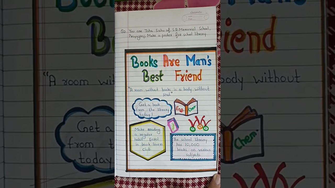 poster for school library class 11