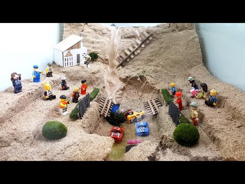 LEGO DAM BREACH MOVIES Part 3 - Racing Circuit Collapse