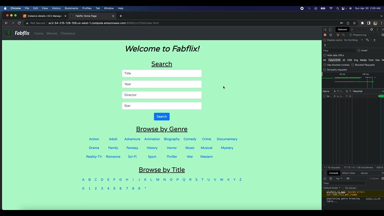 CS122B - Project 2 Demo