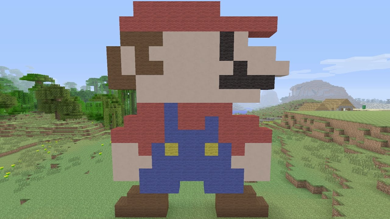 Minecraft Tutorials - Mario Pixel Art