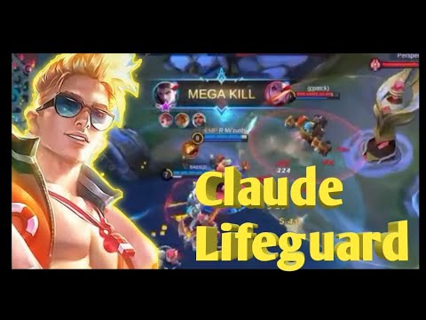 CLAUDE LIFEGUARD SKIN MOBILE LEGENDS GAMEPLAY BEST BUILD