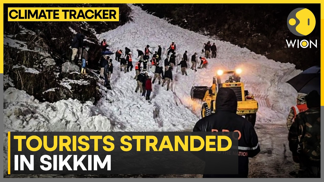 Sikkim Snowfall: Heavy Snow Blocks Tourist Route in Sikkim | WION Climate Tracker