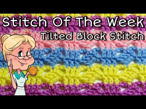 EASY Tilted Block Stitch - Crochet Tutorial - Stitch of the Week