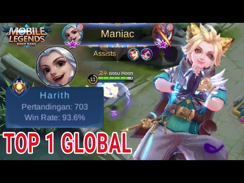 Harith top 1 global / Harith Build Tersakit 2021 / Harith Emblem Terbaru - Mobile Legends