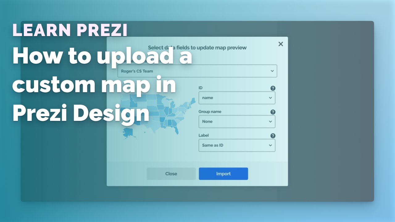 How to upload a custom map in Infographics (Prezi Design)