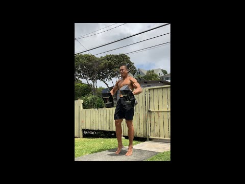 Day 347 FitPro Hawaii Workout - Dumbbell Clean & Press 50-90 lbs. - April 30, 2021, 11:07 am