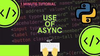 Async is used to optimize the execution of independent python function #shorts