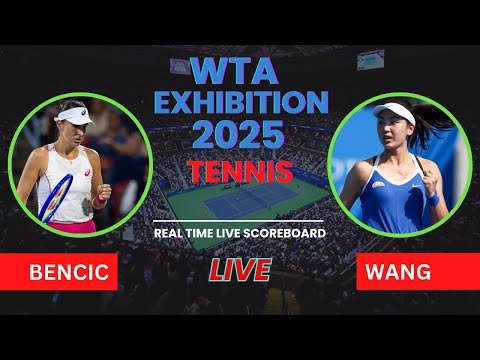 Belinda Bencic vs Xinyu Wang Live Scores | WTA Exhibition Tennis Match 2025