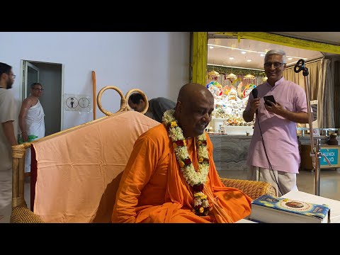 Sunday Feast Class by HH Bhakti Prachar Parivrajaka Swami Maharaj at ISKCON Seshadripuram