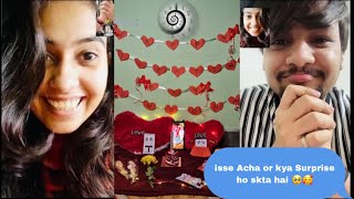Valentine Surprise 🥰❤️ || Night surprise | video call || long distance relationship || vishu aly