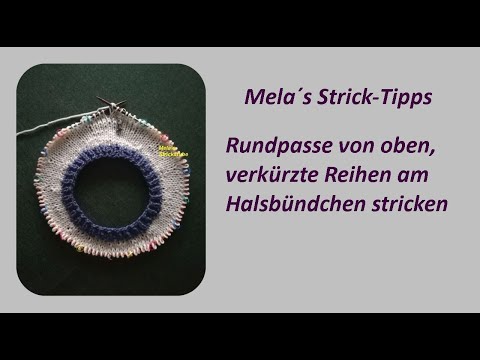 Round yoke from the top, with shortened rows at the neckband -basic principle-