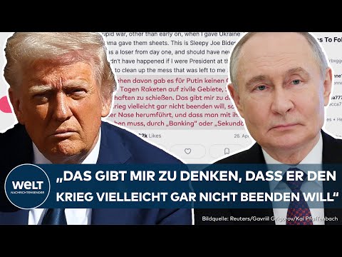 UKRAINE-KRIEG: Trump fühlt sich "an der Nase herumgeführt"! Überraschende Kritik an Putin!