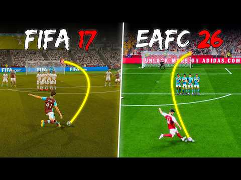 Declan Rice Freekick in Every FIFA | FIFA 17 - EAFC 26 |