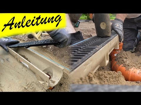 Installation of a drainage channel