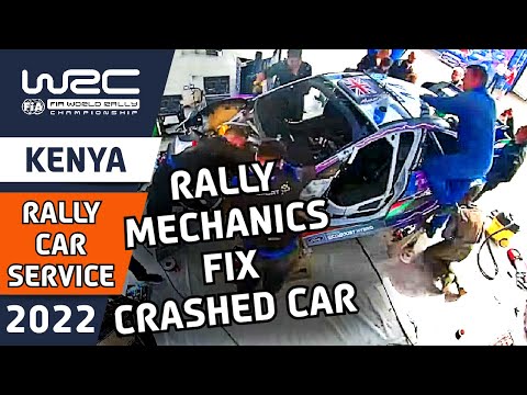 Rally Mechanics Crash Repair with Greensmith's M-Sport Ford Puma : WRC Safari Rally Kenya 2022