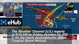 6:10 AM Update | Friday, October 24, 2025, on the latest developments about Tropical Storm Melissa