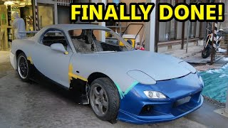 【#38 Mazda RX-7 Restomod Build】The car finally took shape with exterior parts fitted!
