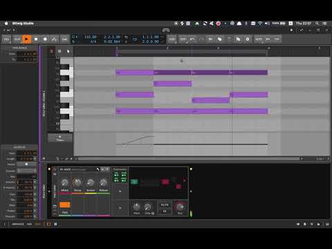 Bitwig 3 beta, Grid per-note/voice modulation using expression modulator