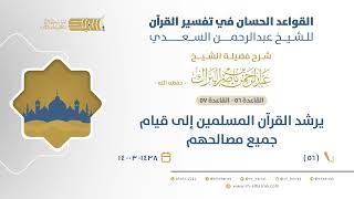 صورة شرح القواعد الحسان -يرشد القرآن المسلمين إلى قيام جميع مصالحهم (56)