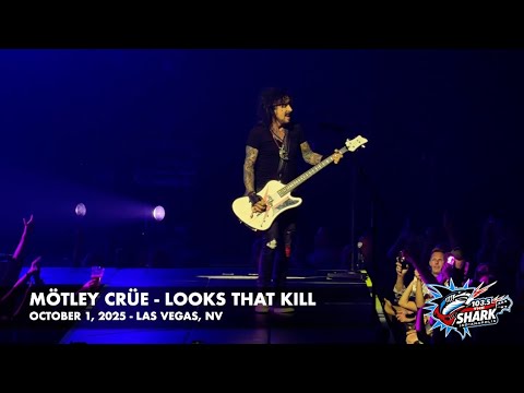 Motley Crue performs "Looks That Kill" in Las Vegas on October 1, 2025